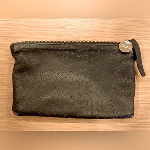 Clare V. small black leather pouch
